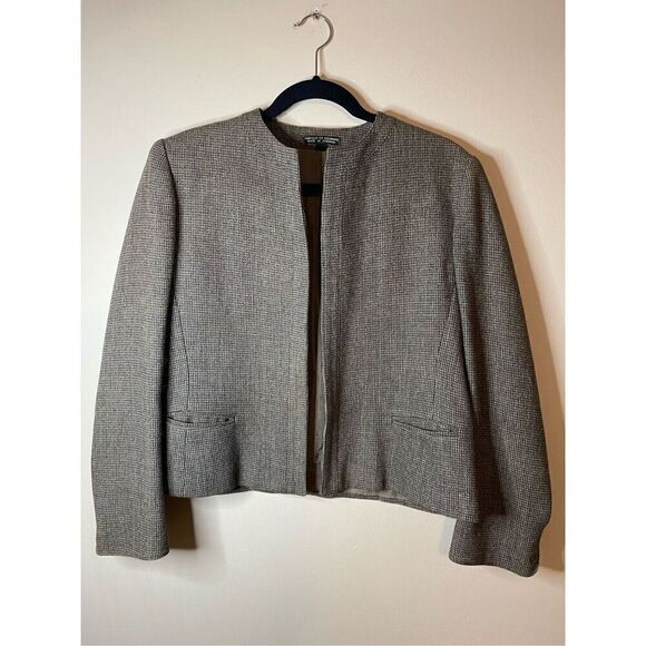 Size 14 vintage tweed jacket unbranded. Made in Romania. Shoulders 17”, P2P 21“. - Picture 1 of 7
